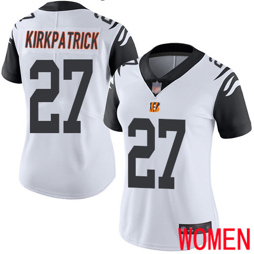 Cincinnati Bengals Limited White Women Dre Kirkpatrick Jersey NFL Footballl #27 Rush Vapor Untouchable